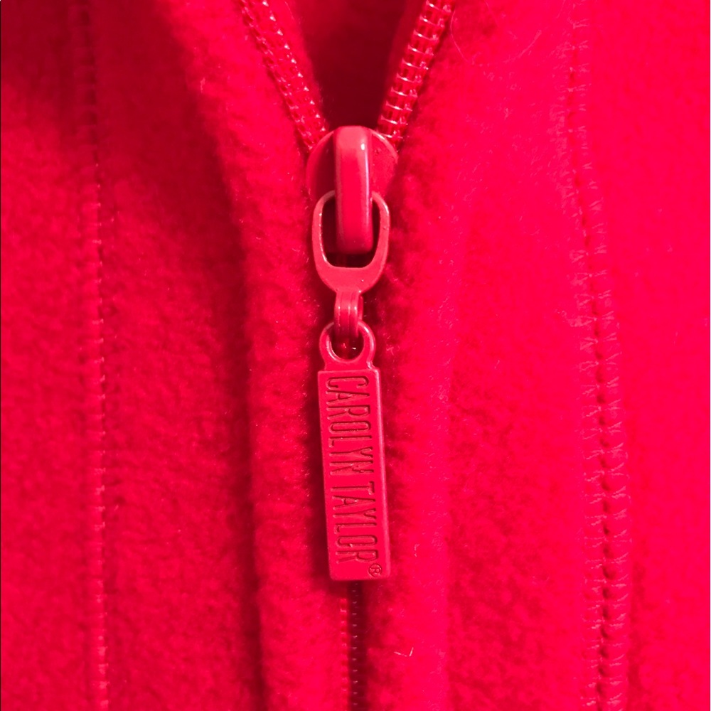 Carolyn Taylor Red Full-Zip Fleece Vest Size L NWOT - Picture 8 of 10